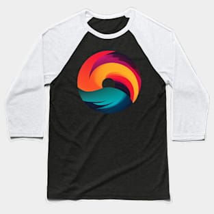 Vibrant Wave Baseball T-Shirt